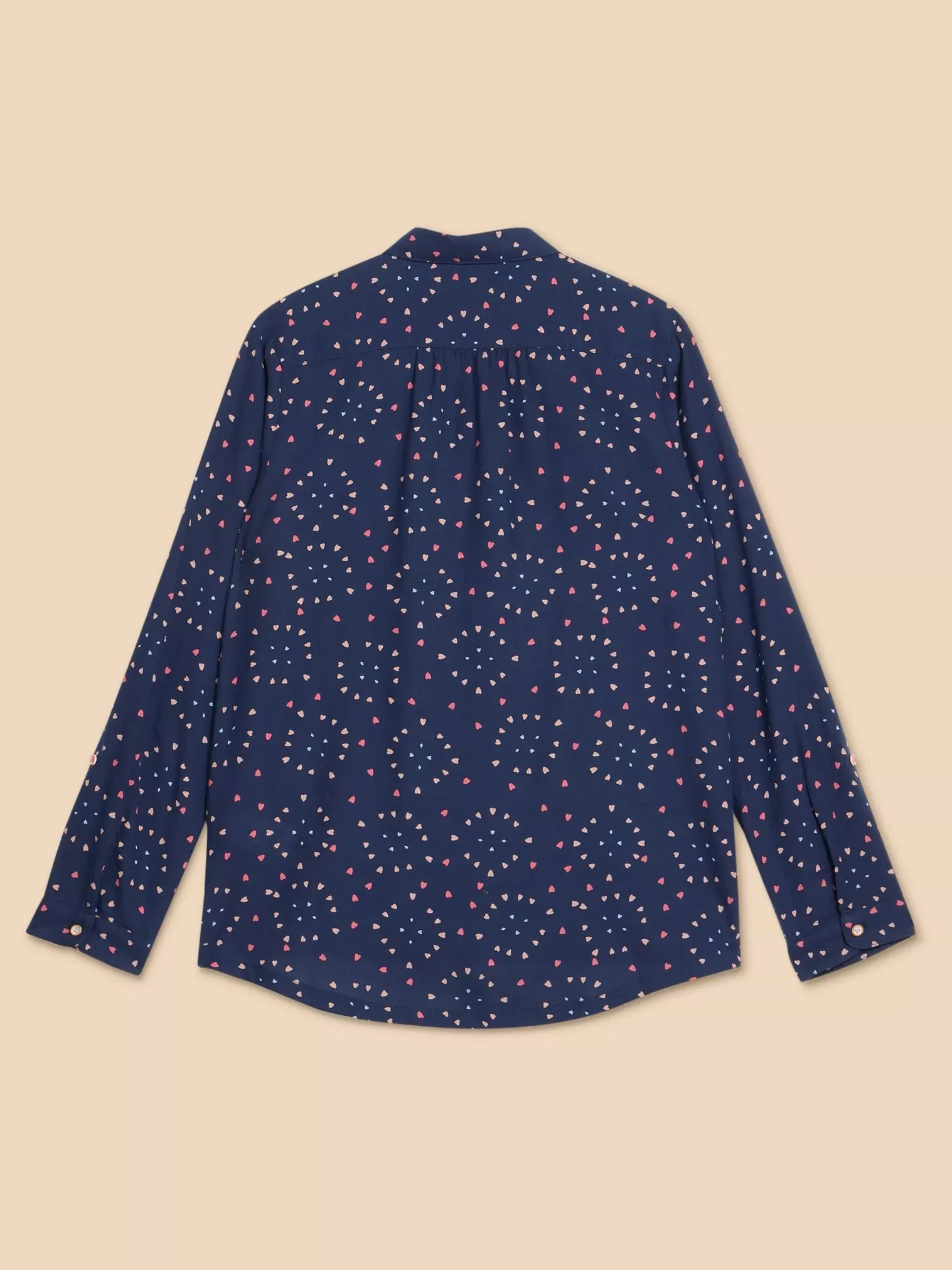 440435 Sophie Navy Organic Cotton Shirt