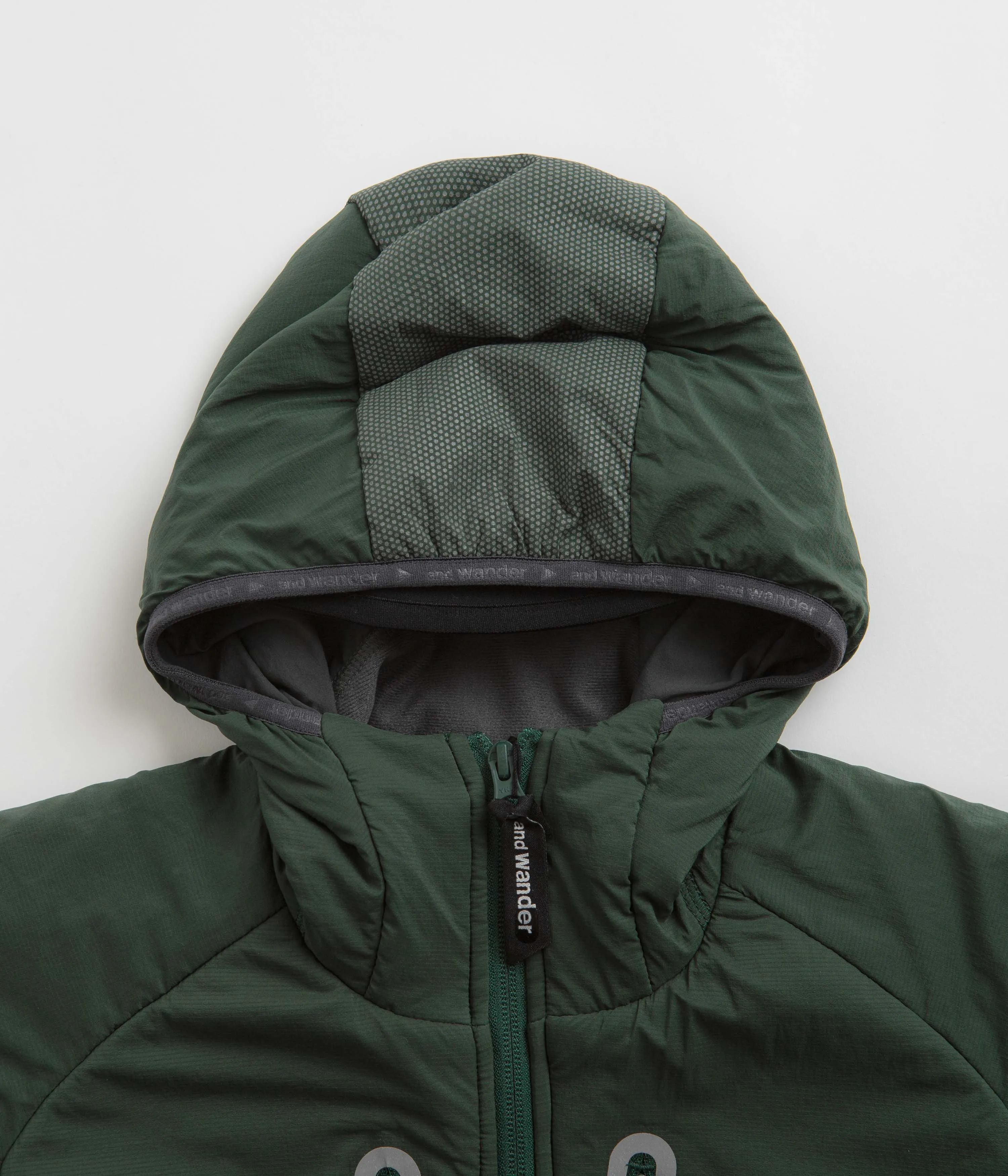 and wander Alpha Air Hoodie - Green