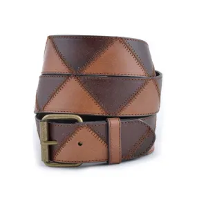 Anzell Women's Two Tone Genuine Leather Belt - Brown