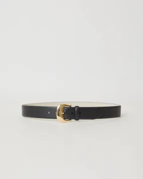 B-LOW THE BELT TALIA MID LEATHER BELT BLACK