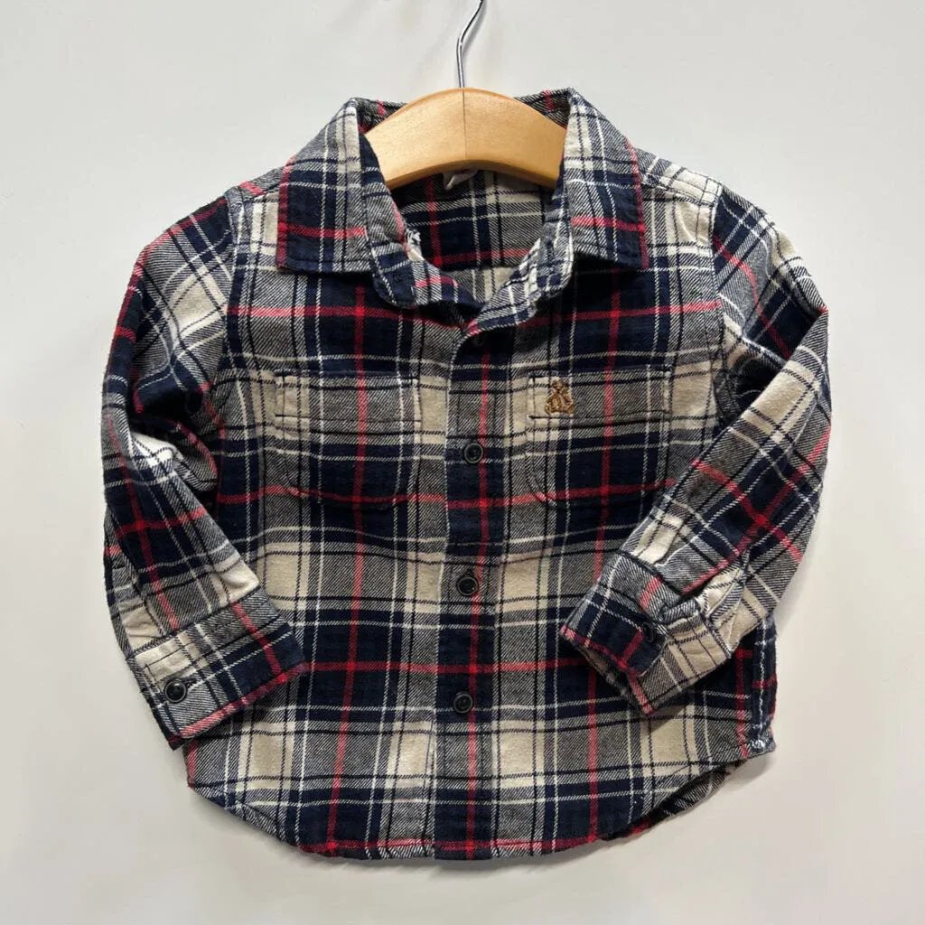 Baby Gap Plaid LS Button Up - 18/24m