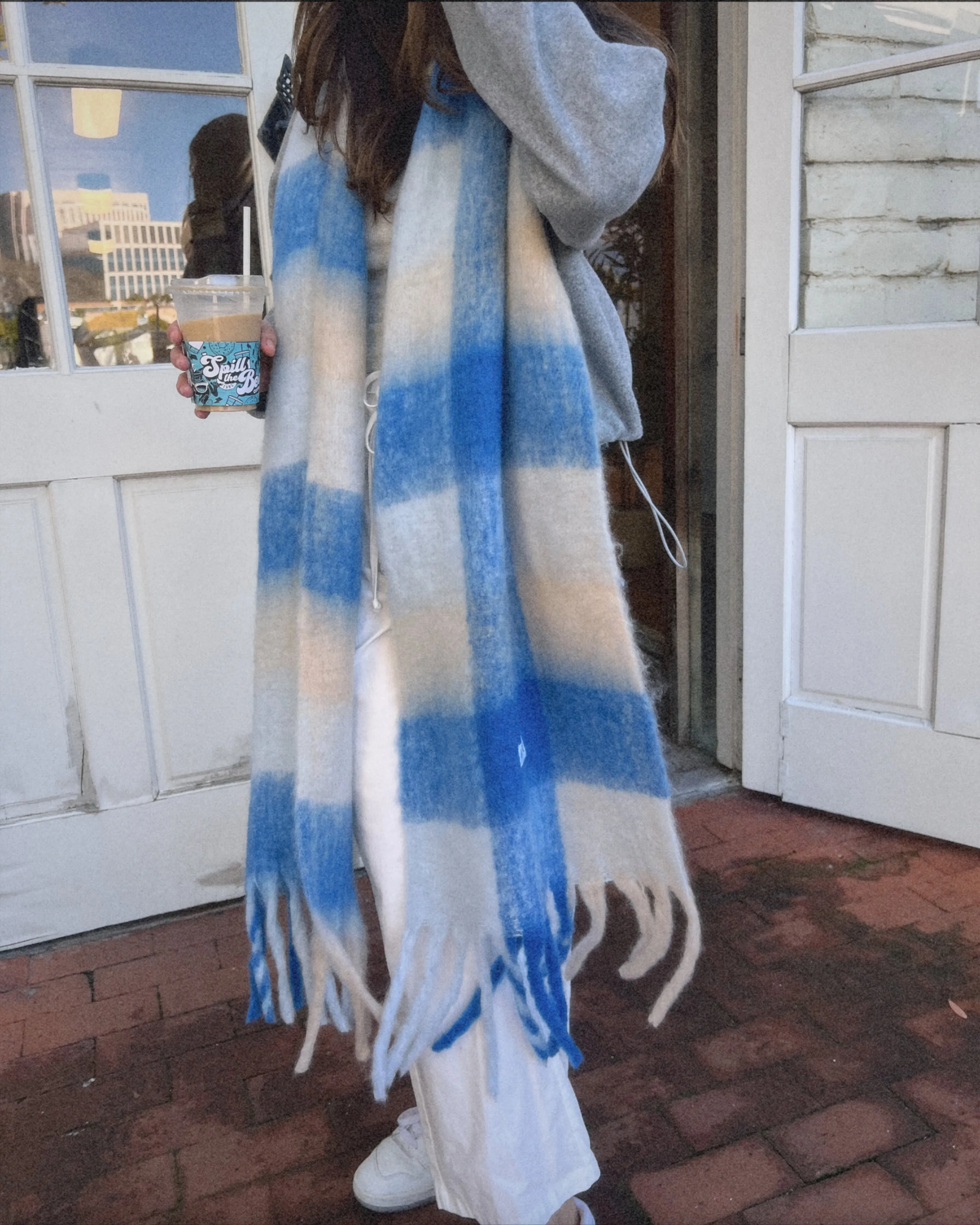 Blue Plaid Scarf