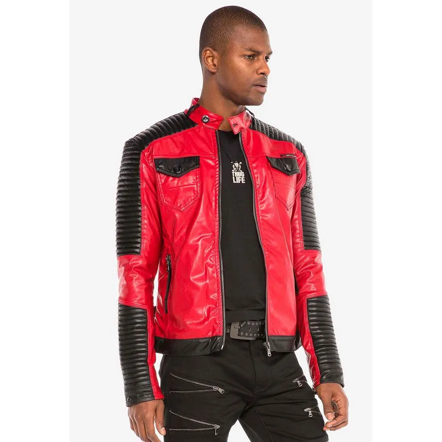 Cipo & baxx Herren Biker-look Jacket