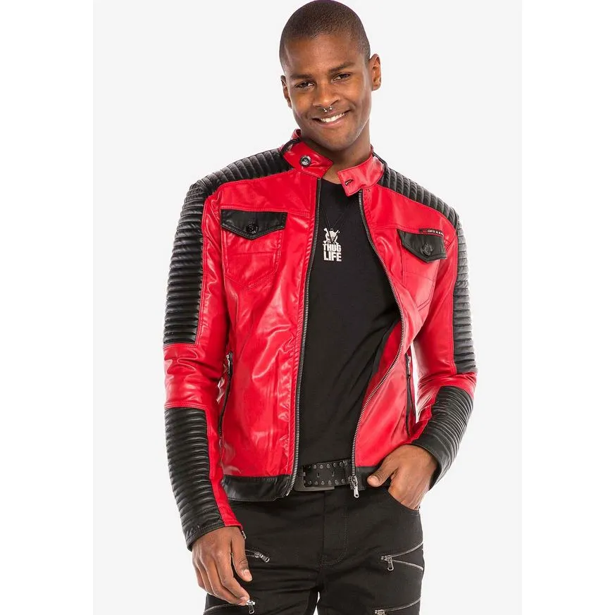 Cipo & baxx Herren Biker-look Jacket