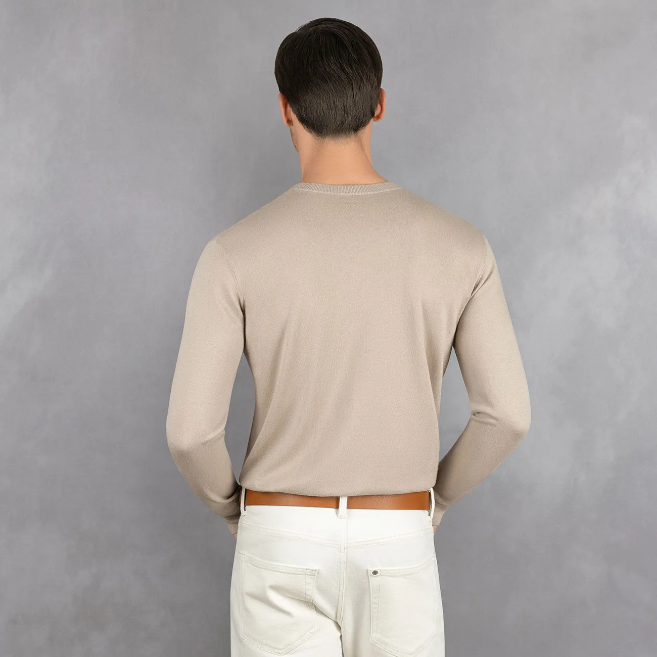 Cotton Pullover Round Neck Men