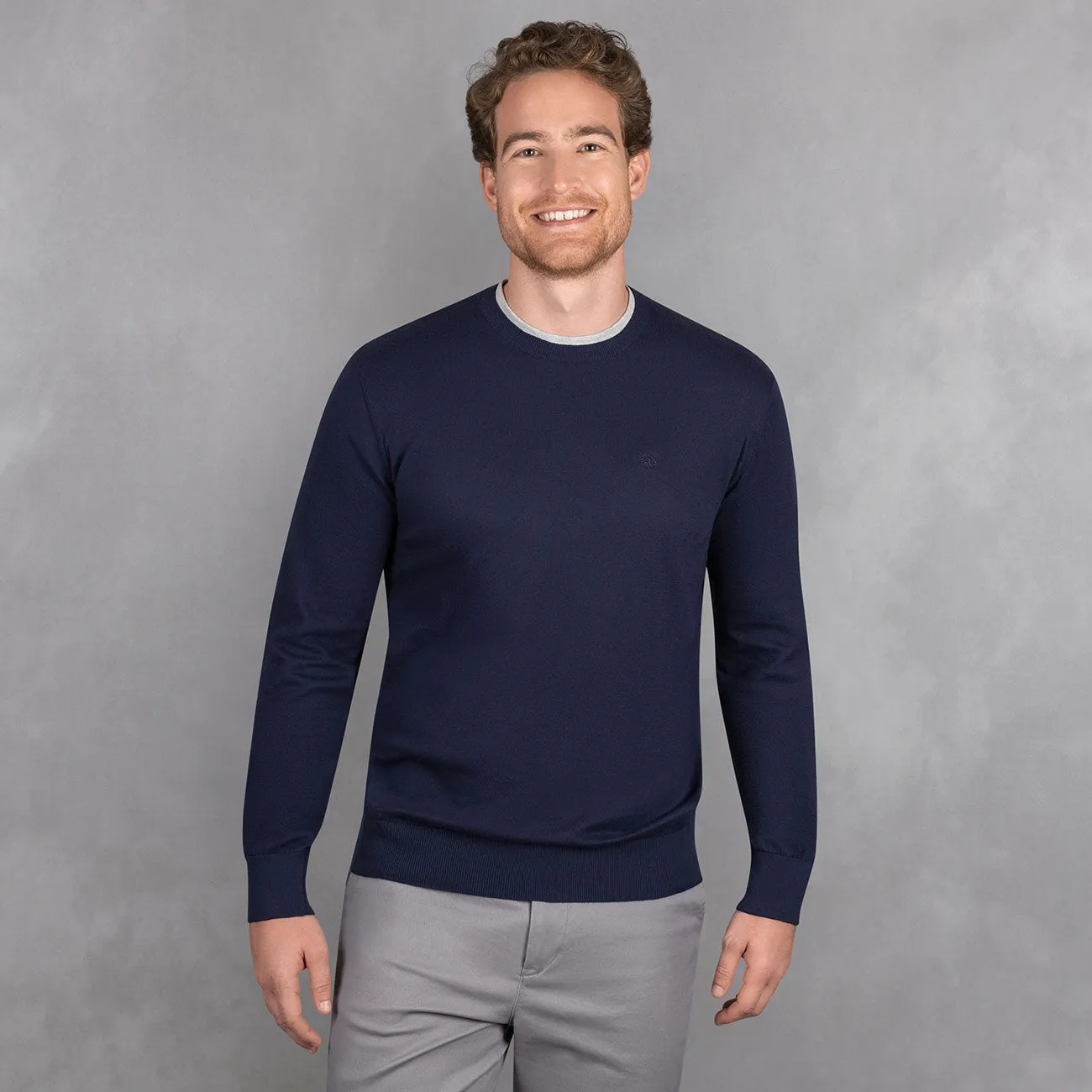 Cotton Pullover Round Neck Men