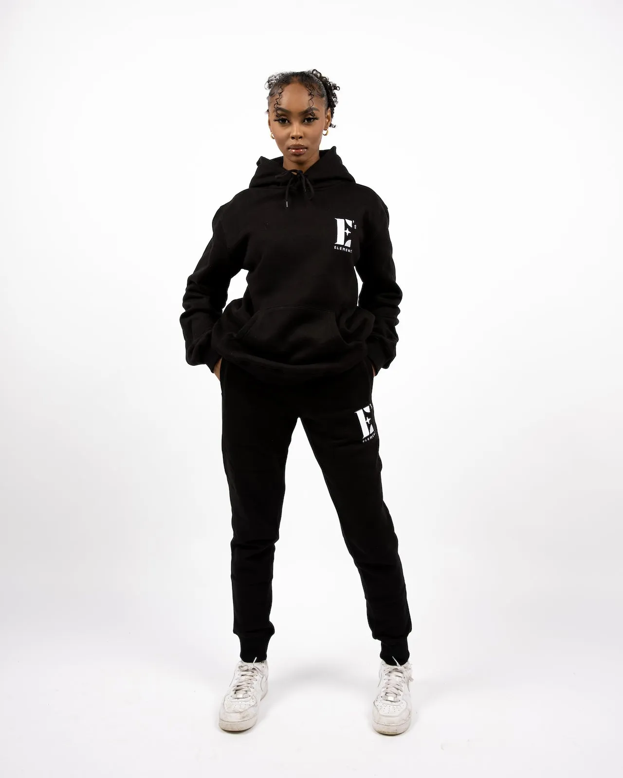 E's Element Essential Sweatsuit Set In Smoky Black