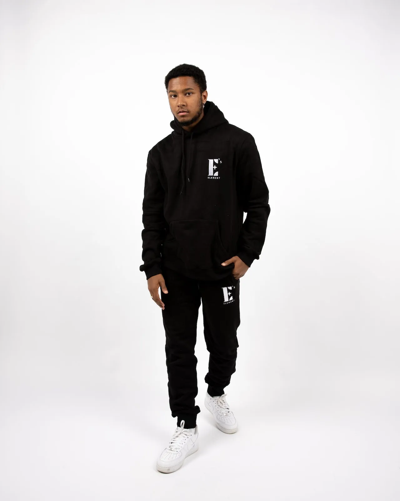 E's Element Essential Sweatsuit Set In Smoky Black