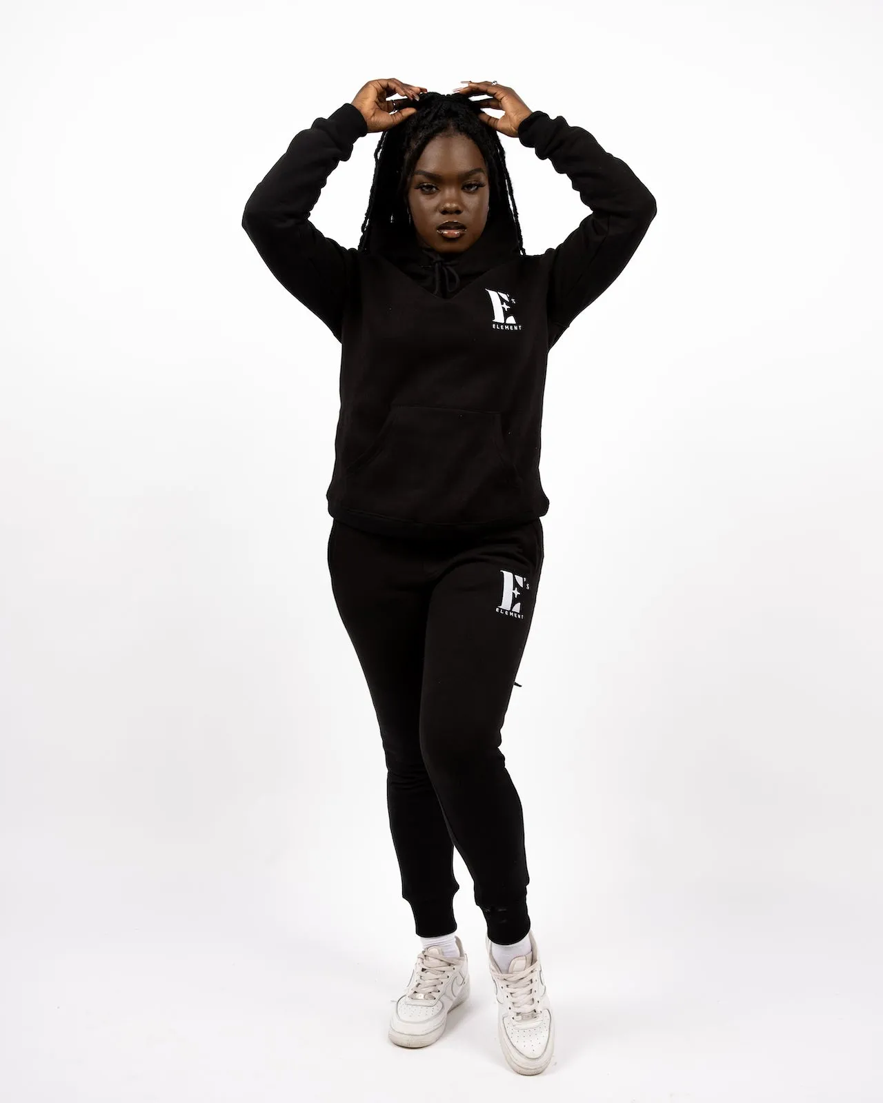 E's Element Essential Sweatsuit Set In Smoky Black