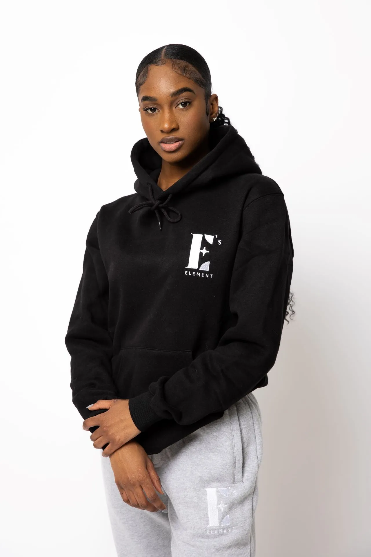 E's Element Essential Sweatsuit Set In Smoky Black