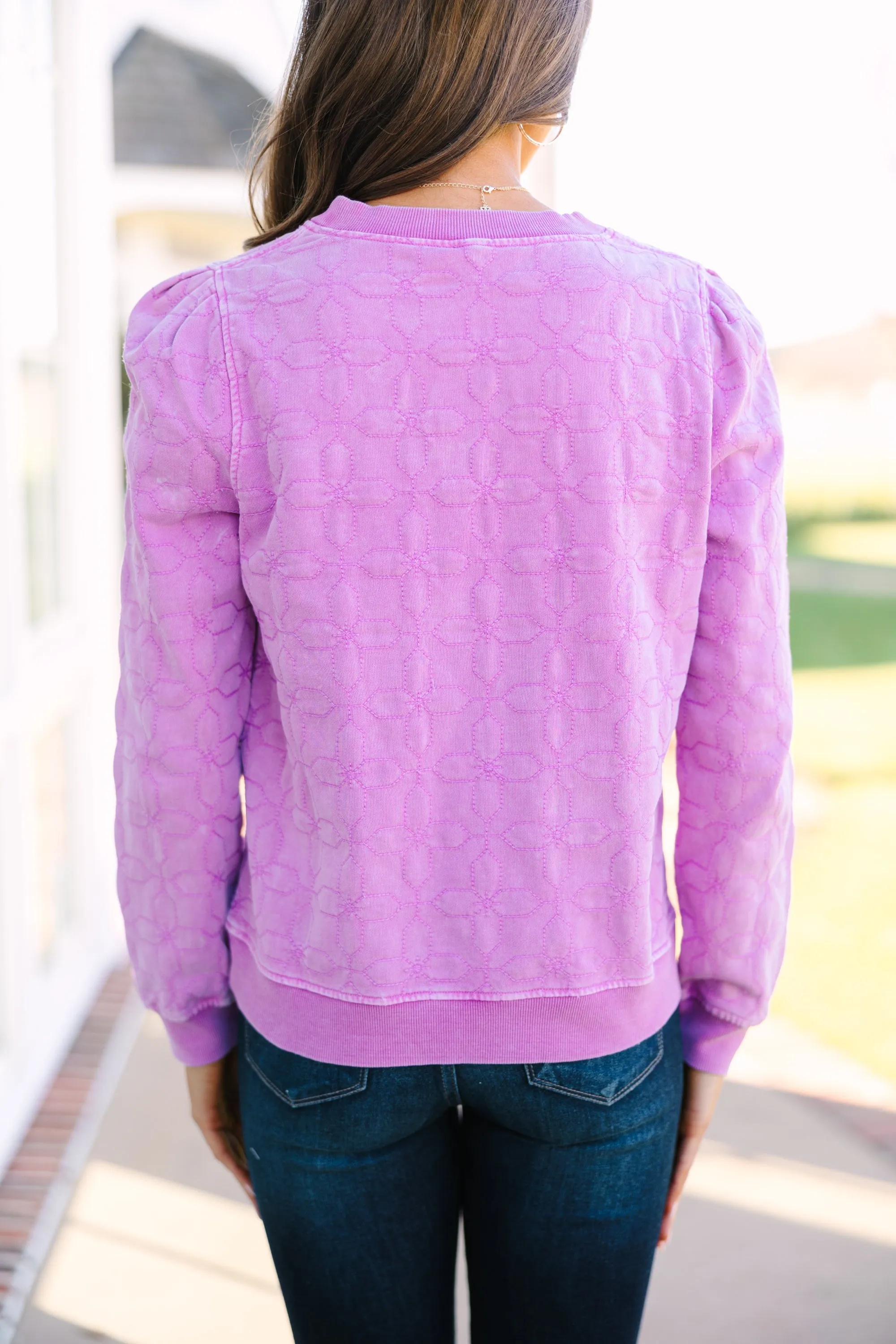 Fate: All I Love Lilac Purple Embroidered Sweater