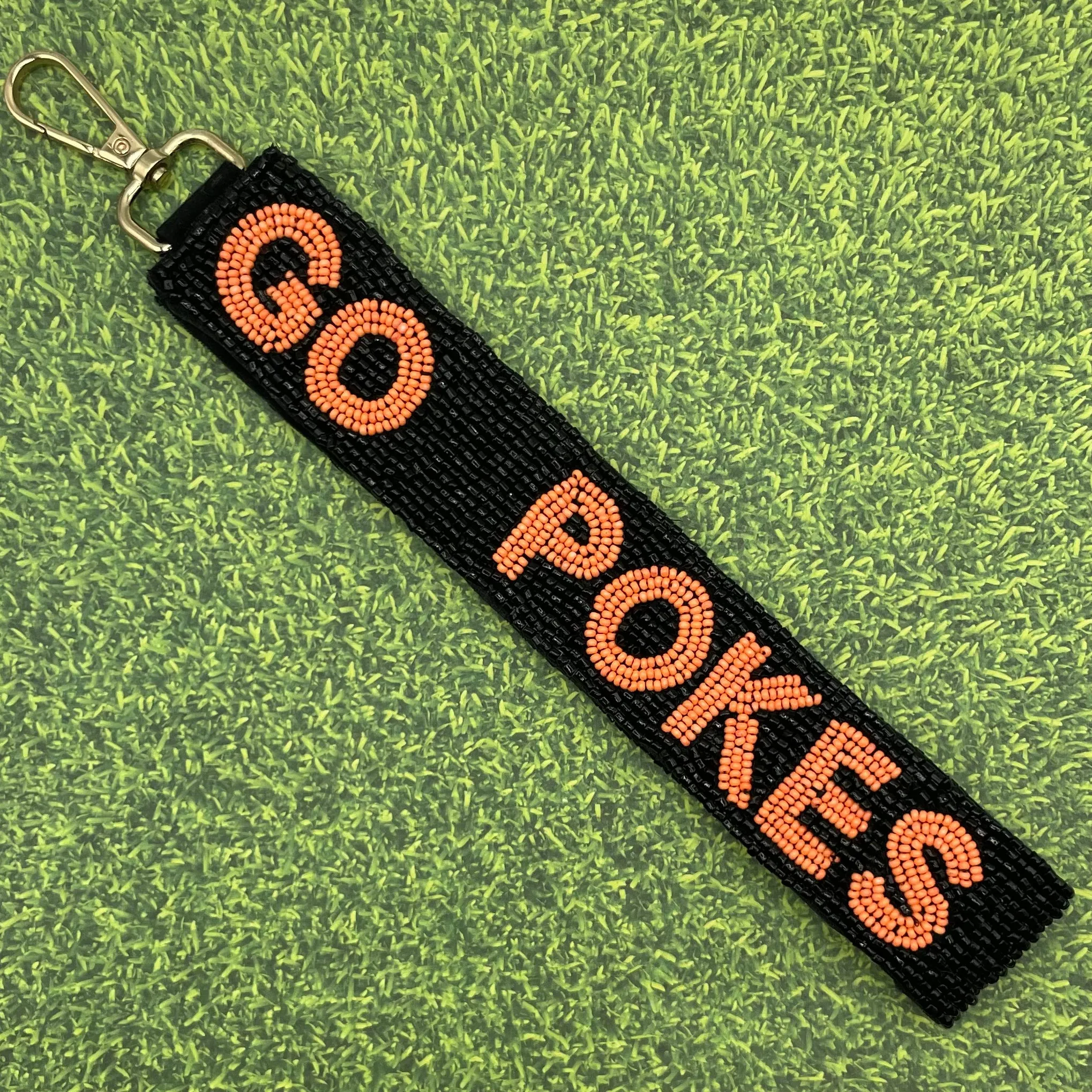 Go Pokes Beaded Keychain