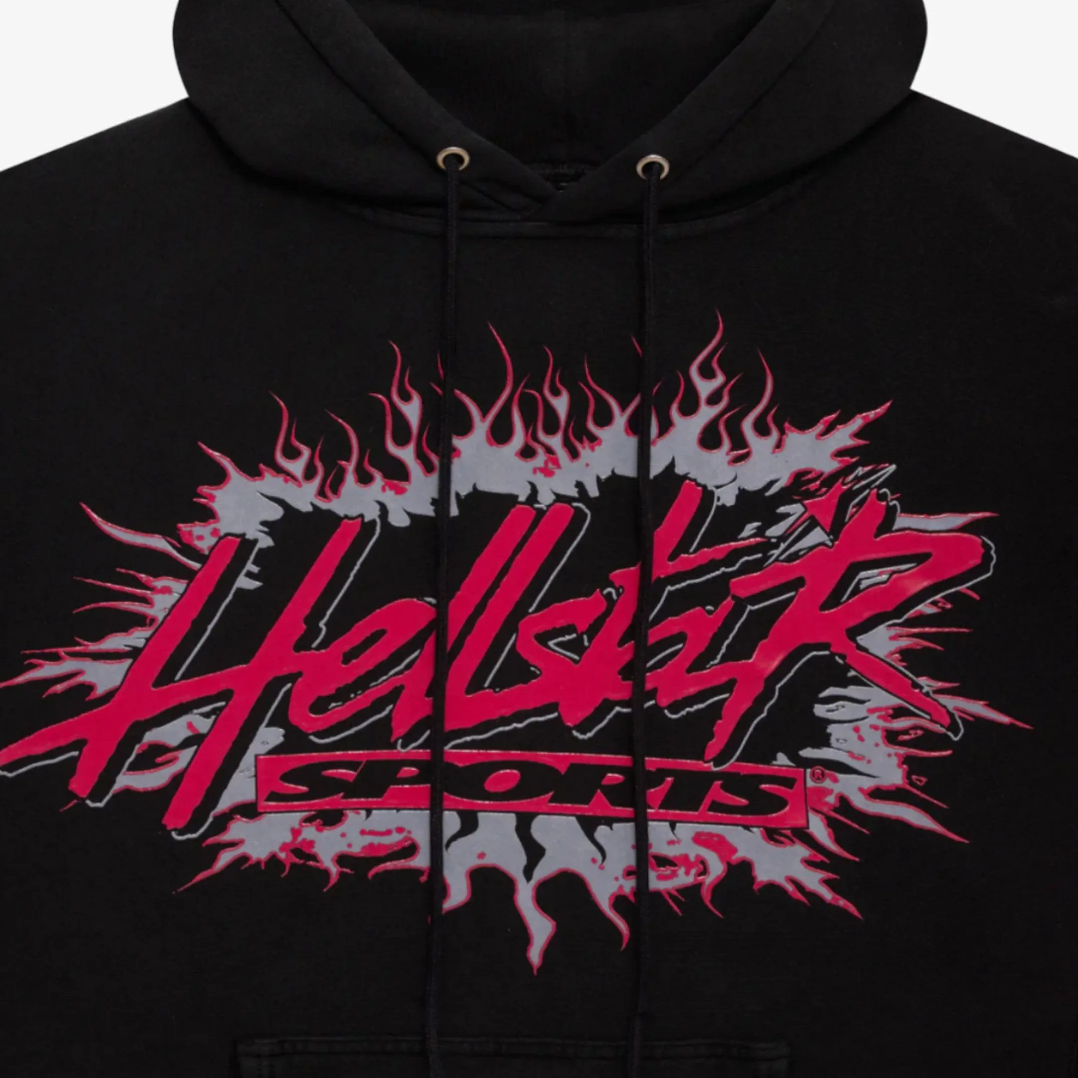 Hellstar Sports Pullover Hoodie 'Future Flame' Black SS24