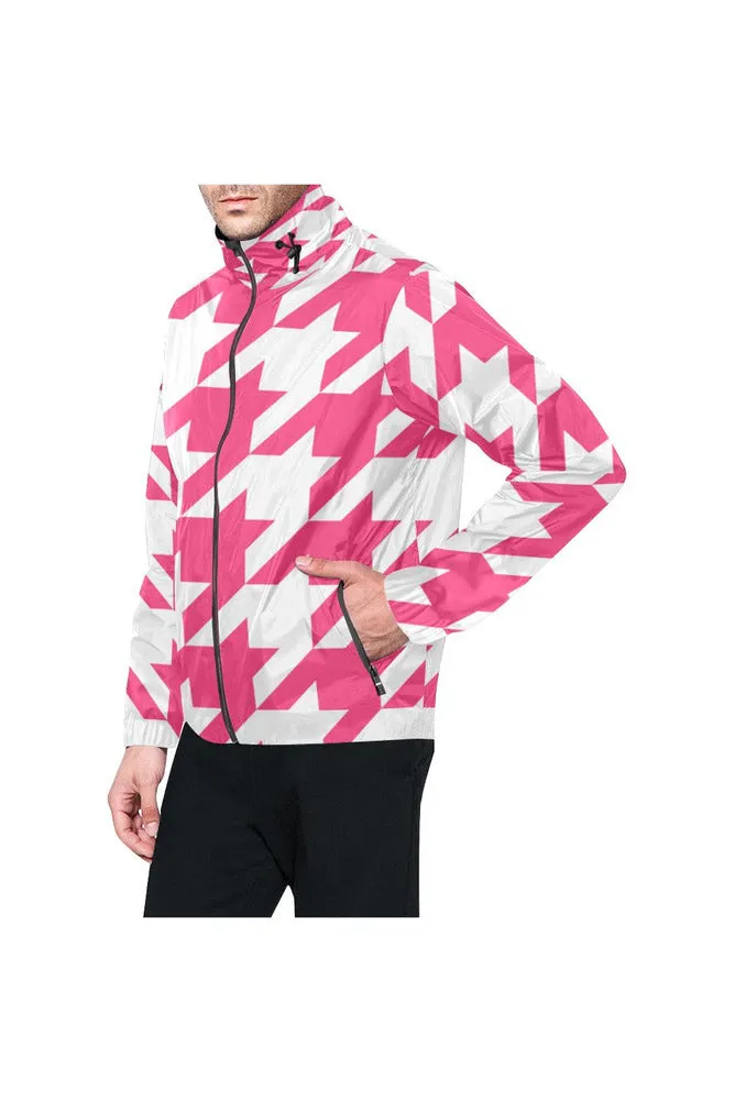 Houndstooth All Over Print Windbreaker for Men