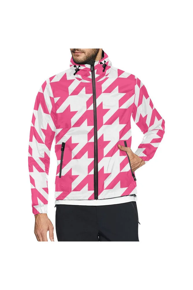 Houndstooth All Over Print Windbreaker for Men