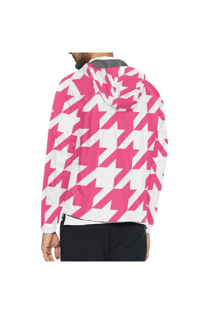 Houndstooth All Over Print Windbreaker for Men