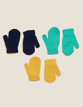 Kids' 3pk Mittens