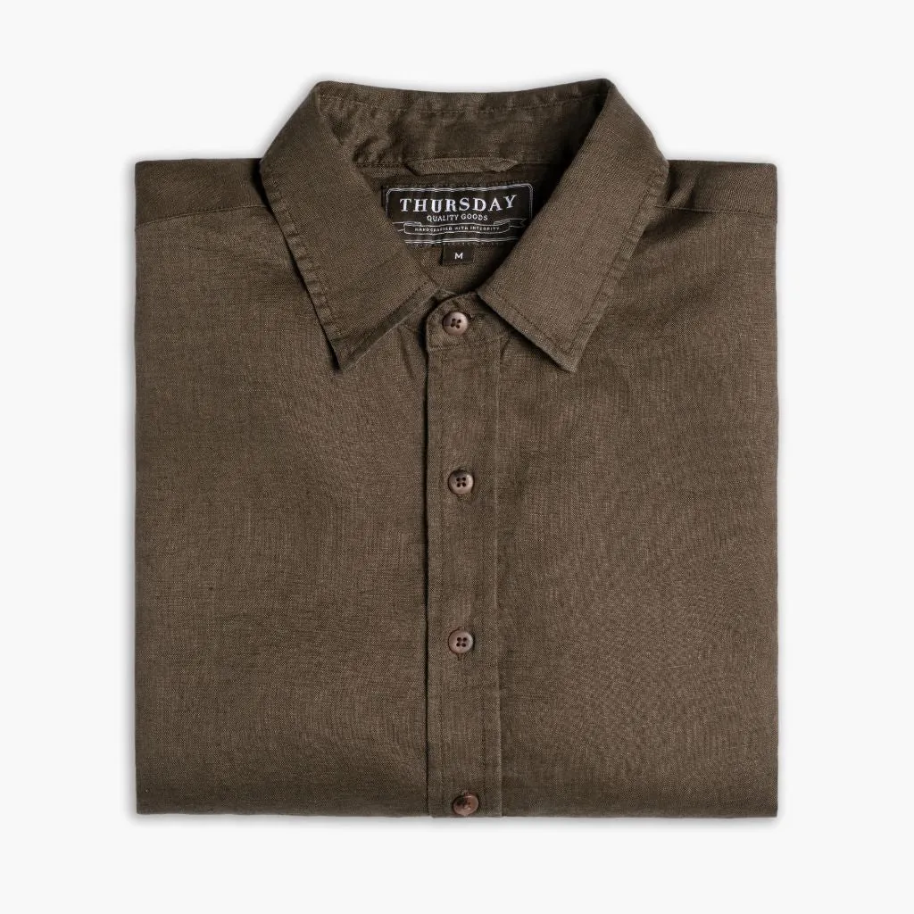 Linen Shirt | Brown