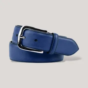 LUMEN - Ultramarine Blue Vegan Belt - Silver