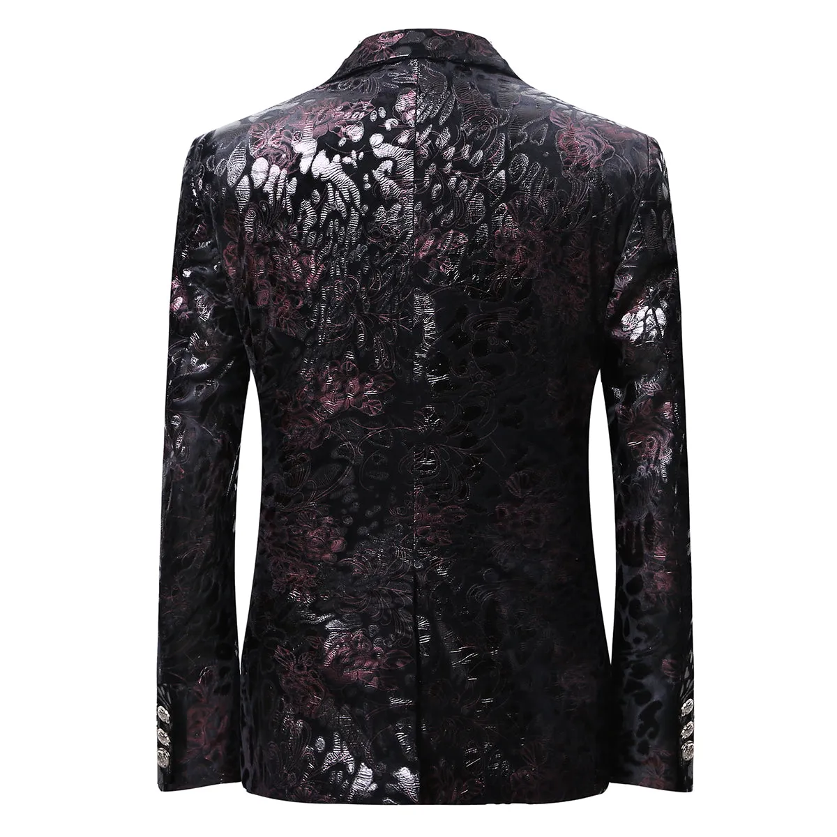 Maroon Print Stylish Blazer Slim Fit Floral Blazer