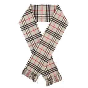 Men's Checkered Cashmere Scarf Grey