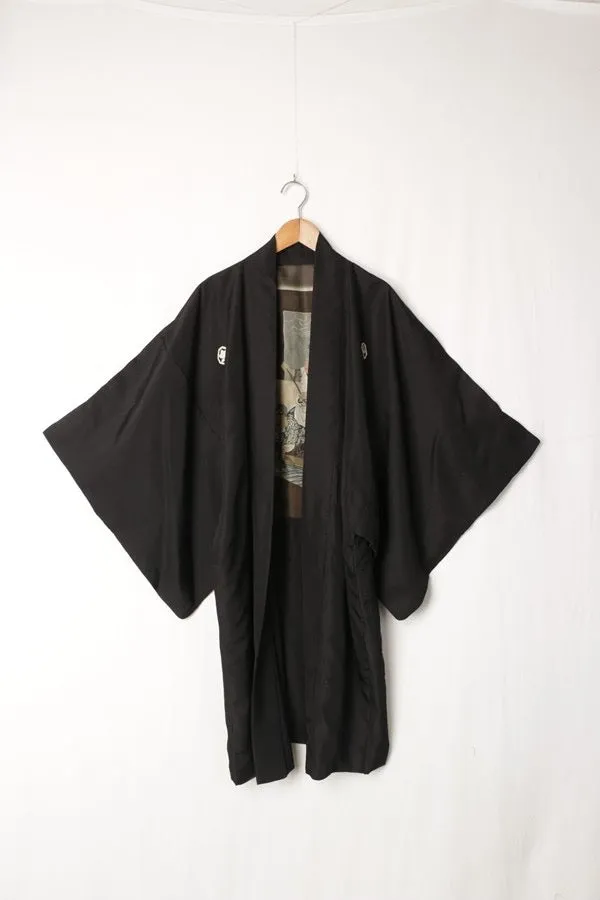 Men's Vintage Haori/Kimono Black 1960s