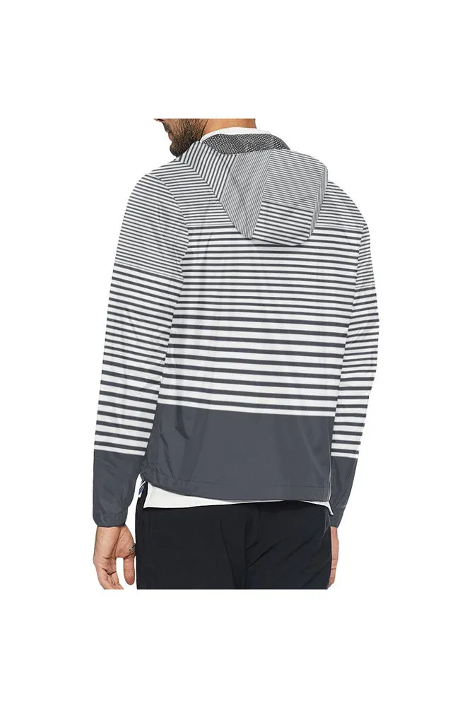 Micro-Striped All Over Print Windbreaker for Men