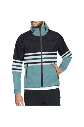 Modern Stripes All Over Print Windbreaker for Men