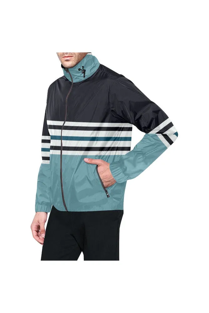 Modern Stripes All Over Print Windbreaker for Men