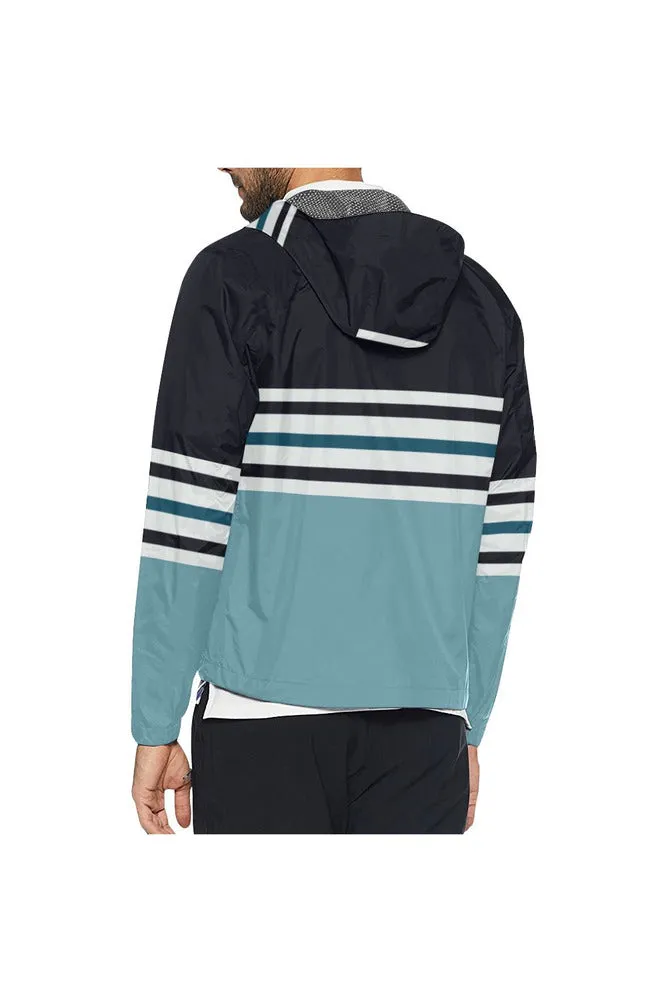 Modern Stripes All Over Print Windbreaker for Men