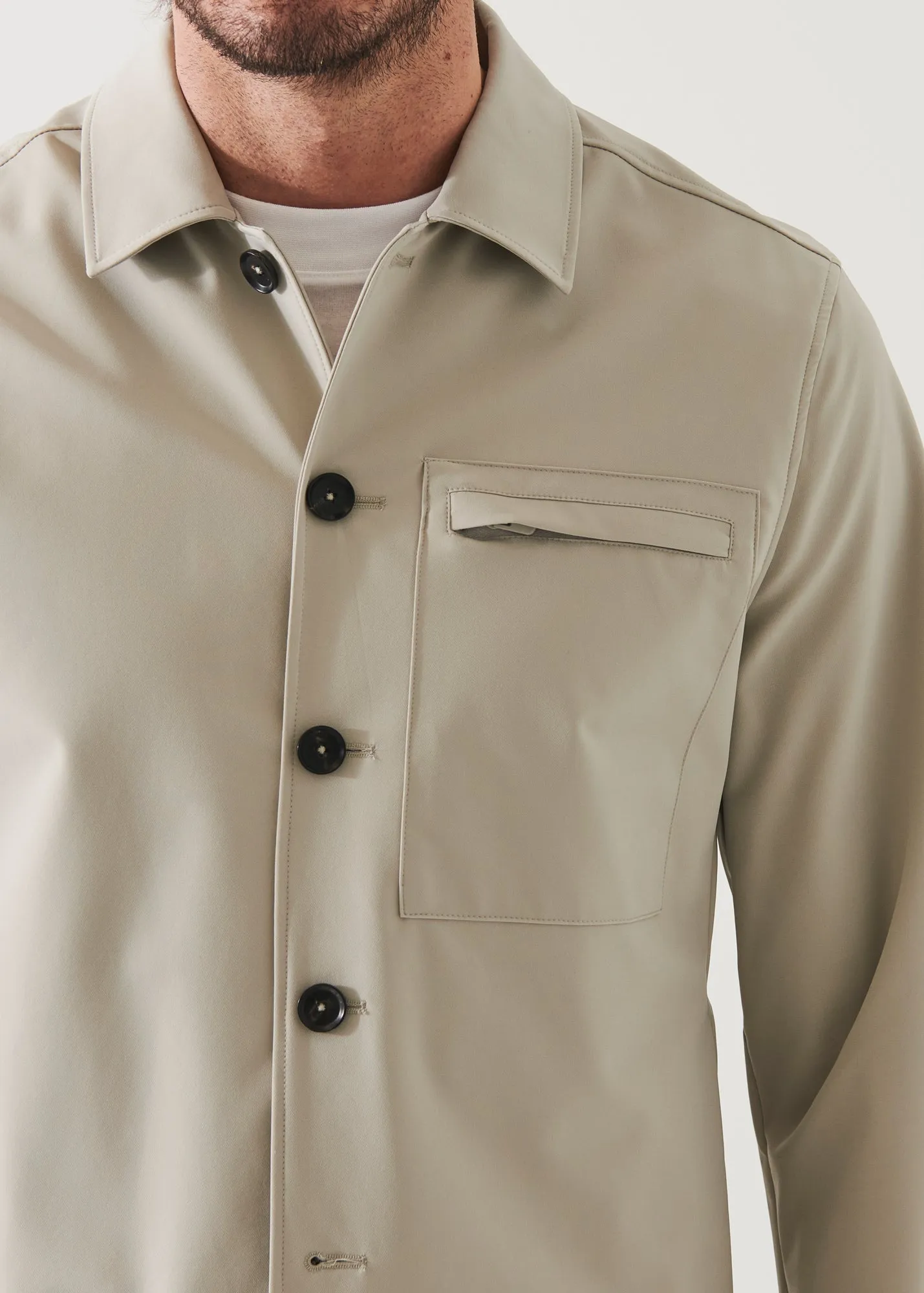 NUCLEO NYLON STRETCH SHIRT JACKET