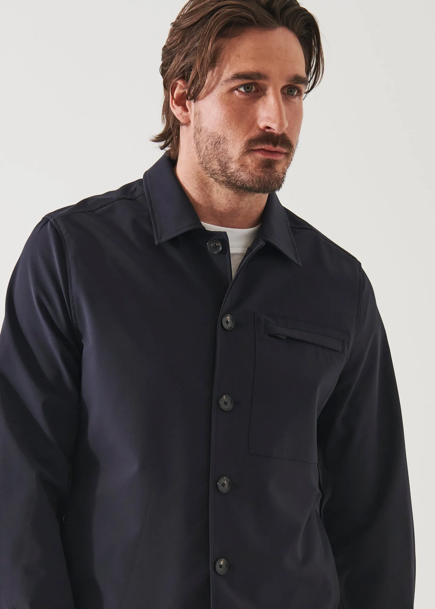 NUCLEO NYLON STRETCH SHIRT JACKET