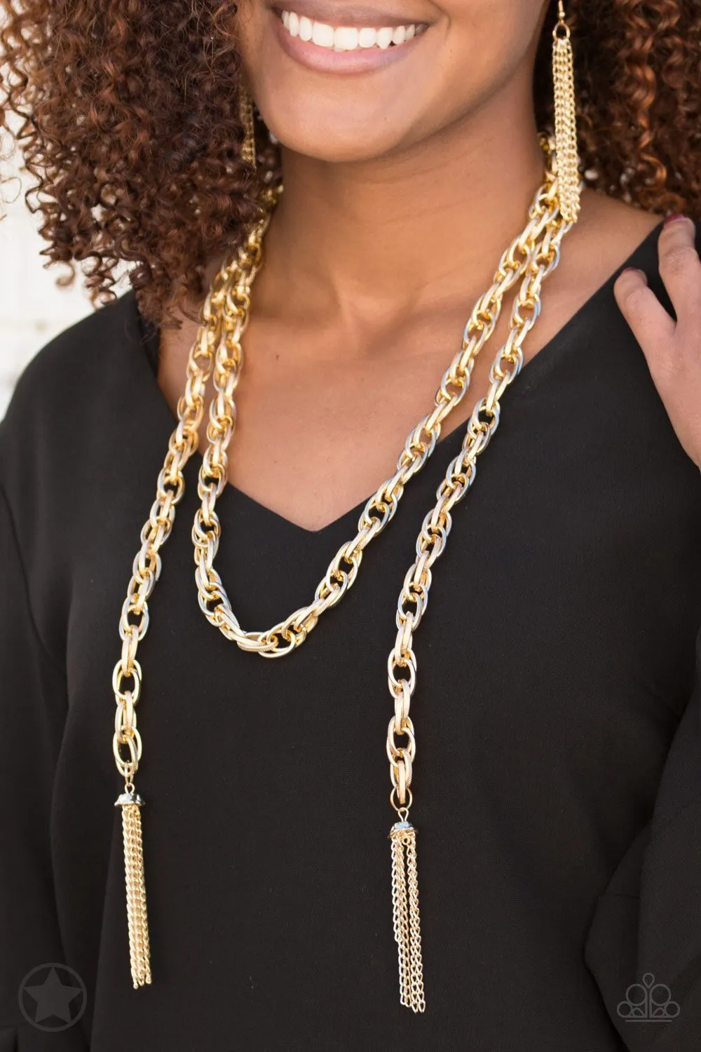 SCARFed for Attention Necklace Set-Gunmetal