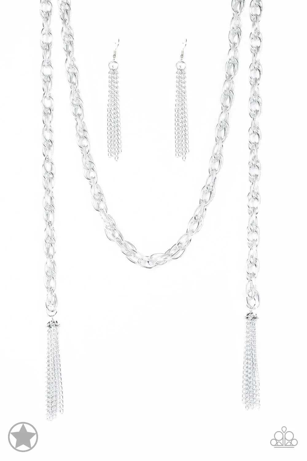 SCARFed for Attention Silver Necklace Set