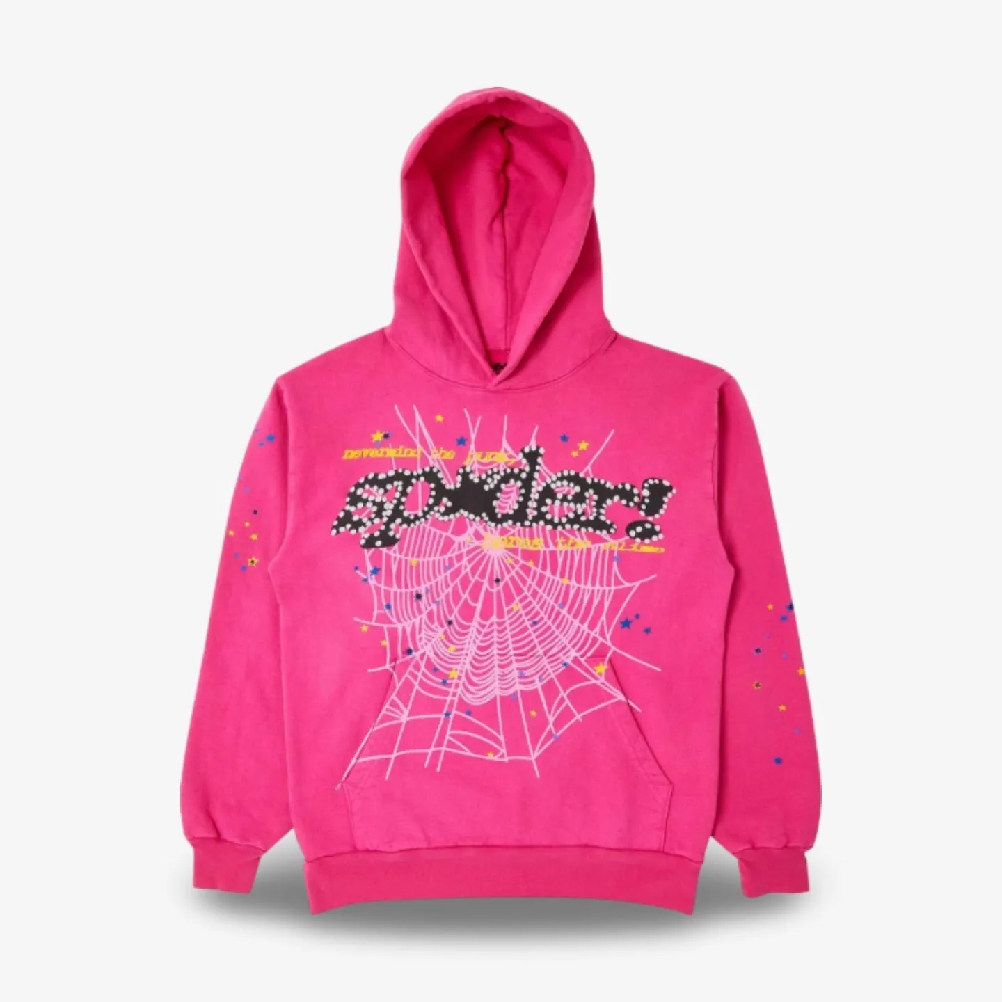 Sp5der 'P*NK V2' Pullover Hoodie Pink FW23