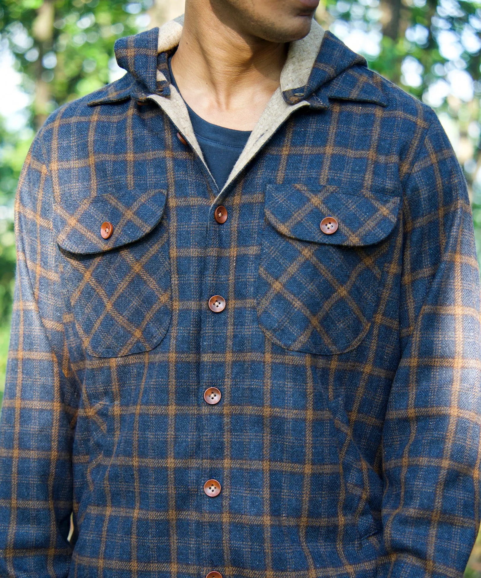 Space Blue Woollen Overshirt