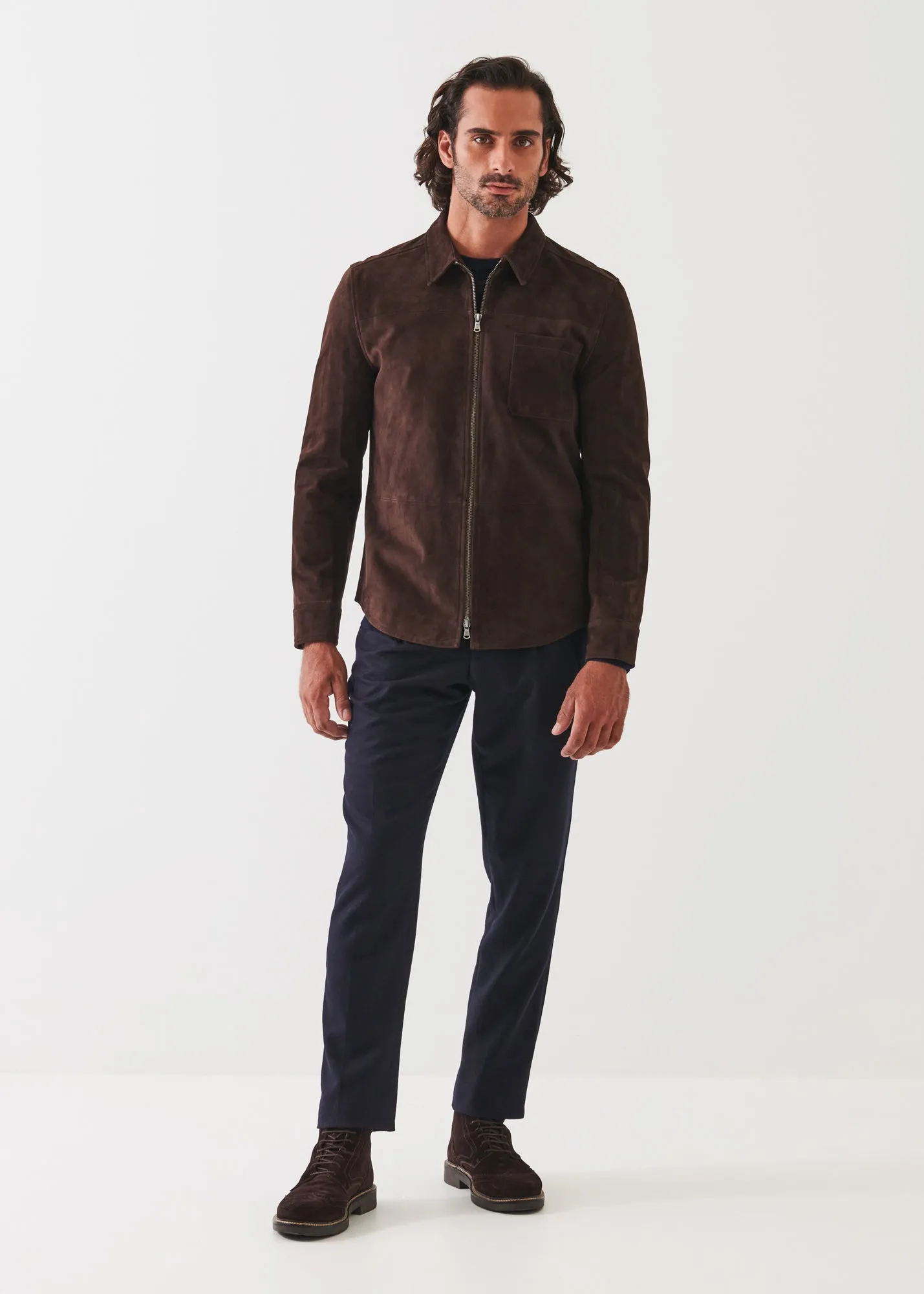 SUEDE SHIRT JACKET